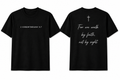 2 Corinthians 5:7 white t-shirt front and back